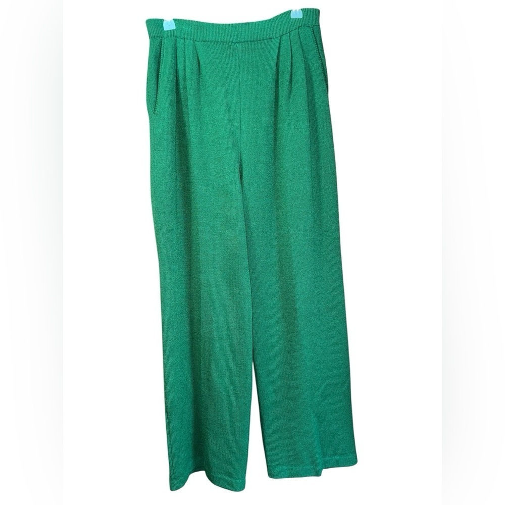St. John Green Wide Leg Women's Pants Size 6